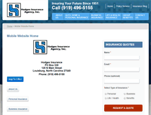 Tablet Screenshot of hodgesinsurance.com